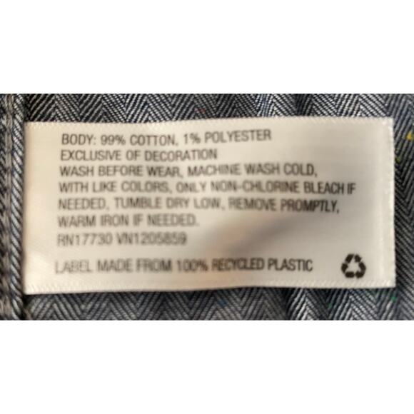 CAT & JACK LONG SLEEVE SHIRT BOYS, 5T GREY, NAVY STRIPED COLLAR, NWOT, 2 POCKETS - Picture 7 of 8